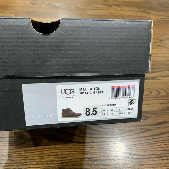 New Men’s Ugg Leighton Shoes Dark Brown Size 8.5 - Picture 15 of 15